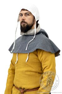 A hood type 1 with cut-out - stock. Medieval Market, A head wear made of wool